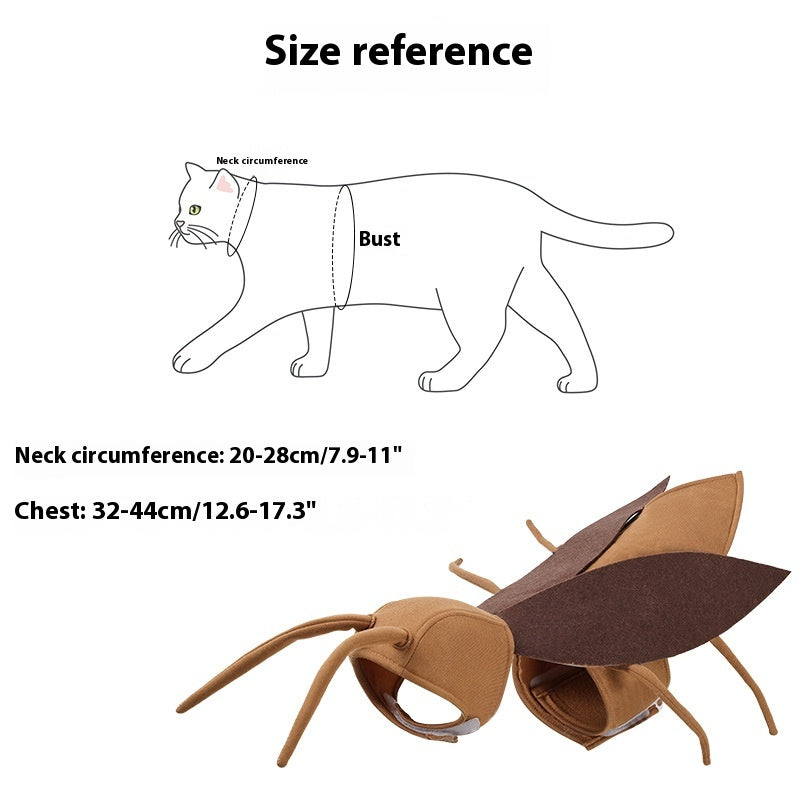 Vêtements de vacances pour chiens Mignon Cat Cockroach Costume de chien