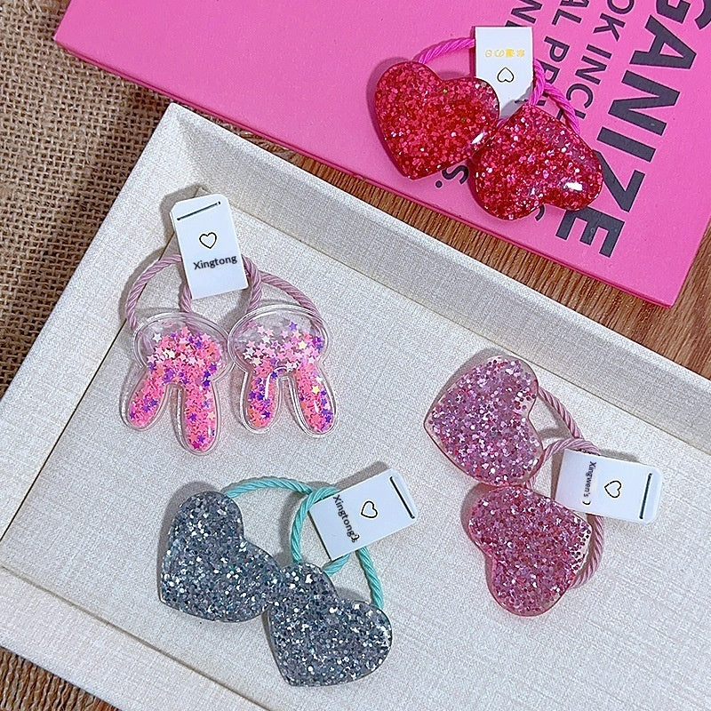 Petit lapin Accessoires de cheveux en résine pour enfants Bandeau et cravate de cheveux