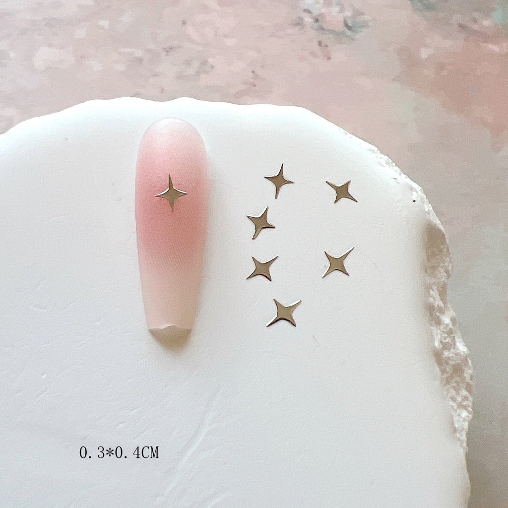 Flakes en métal d'art d'étoile d'or et d'argent