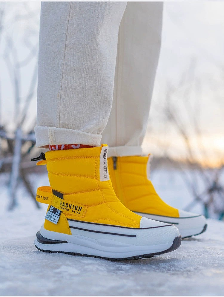 Doublure de laine d'hiver Waterproof Chaussures de coton Casual Hommes