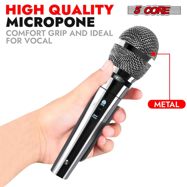 5 CORE Microphone Dynamic Vocal Handheld Mic Cardioid Unidirectional Microphone W On Off Sw