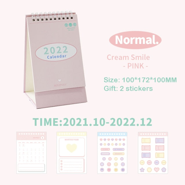 Cream Desk bureau d'apprentissage bobine année calendrier de base bureau
