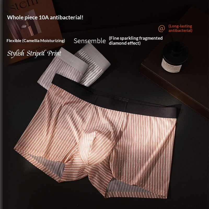 Slip de boxeur en soie glacée pour hommes