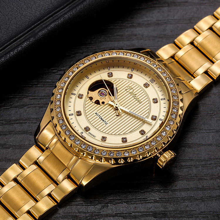 Double Hollow Montre mécanique Diamond hommes haut de gamme