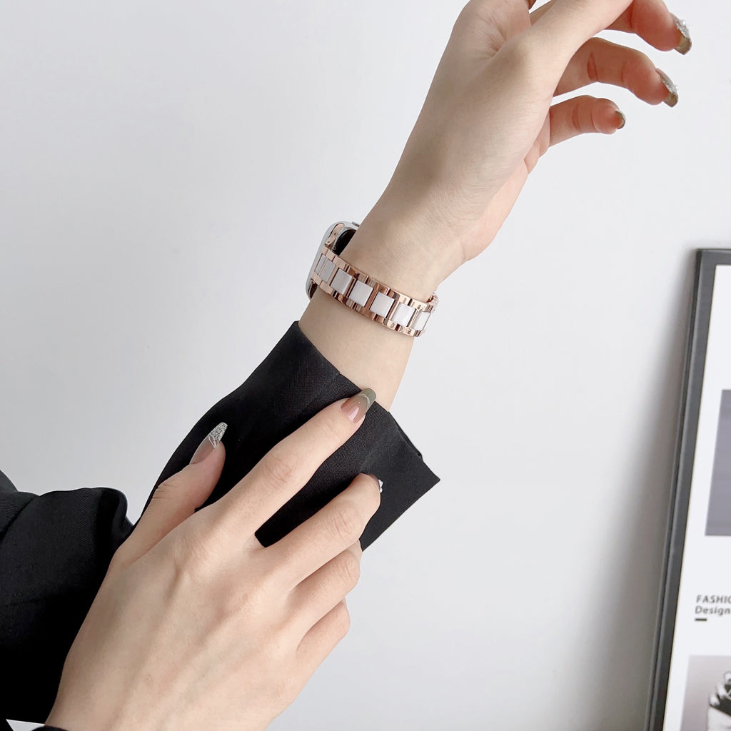 Bracelet de montres en céramique en acier inoxydable