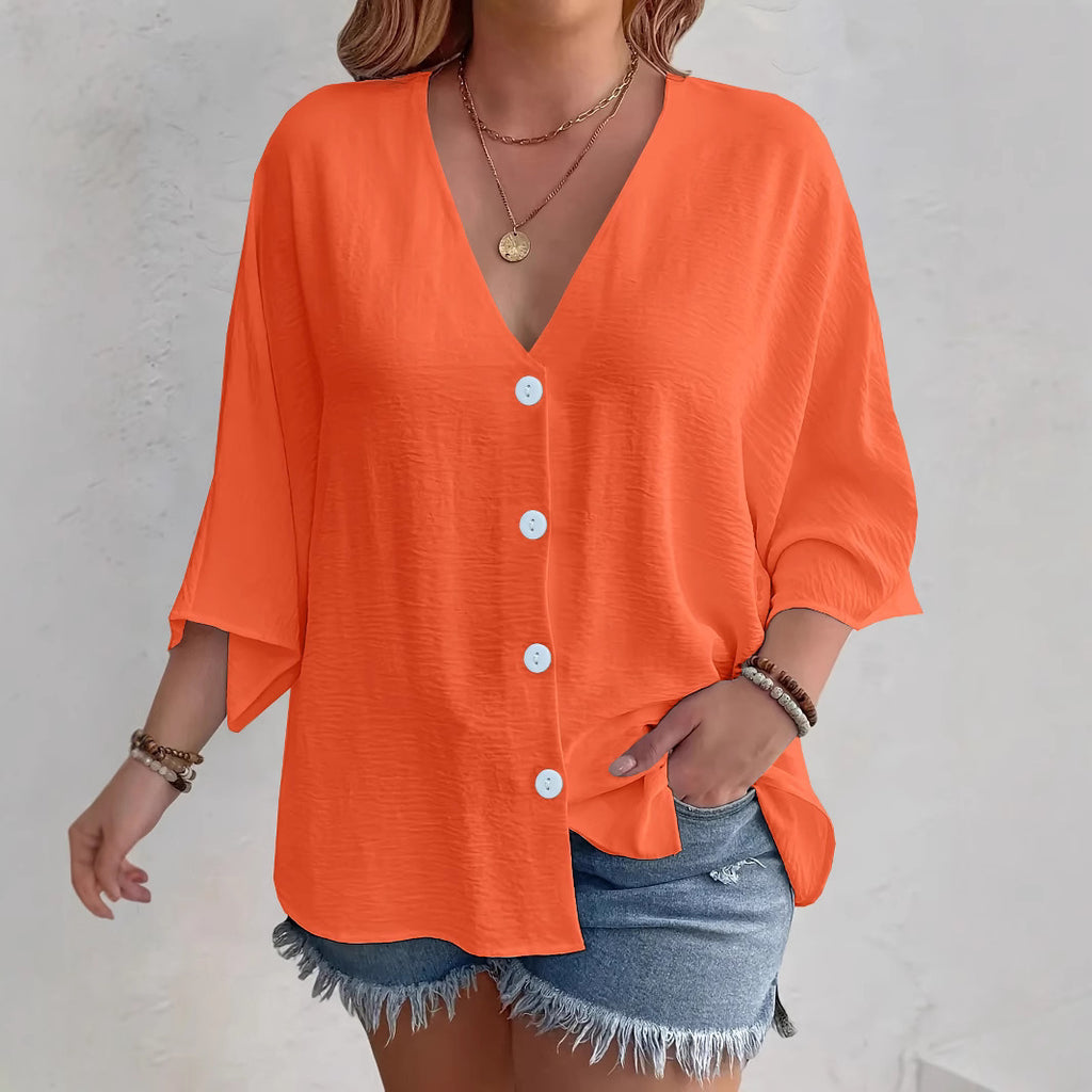 Printemps et automne Station indépendante européenne et américaine Amazon Vêtements pour femmes V-Neck