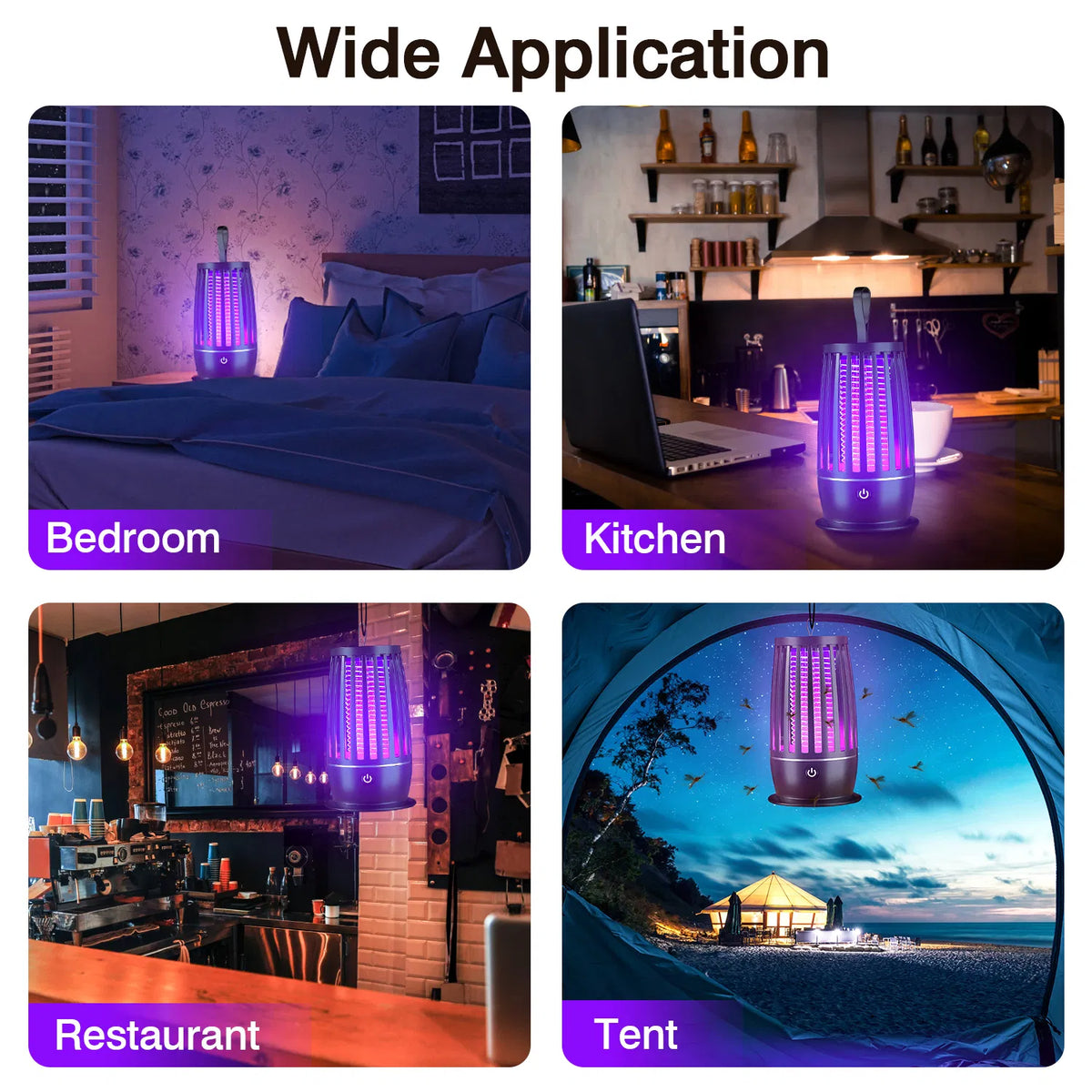 Lampe de tueur de Mosquito rechargeable Bug Zapper avec la lumière de nuit