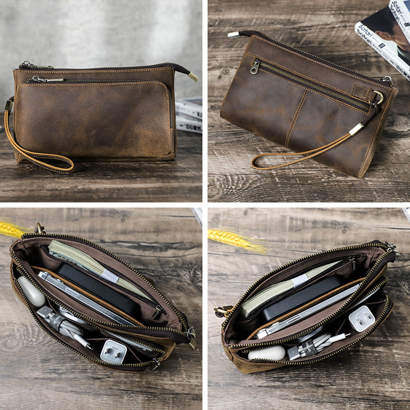 Sac de rangement multifonctions à fermeture zippée à grande capacité