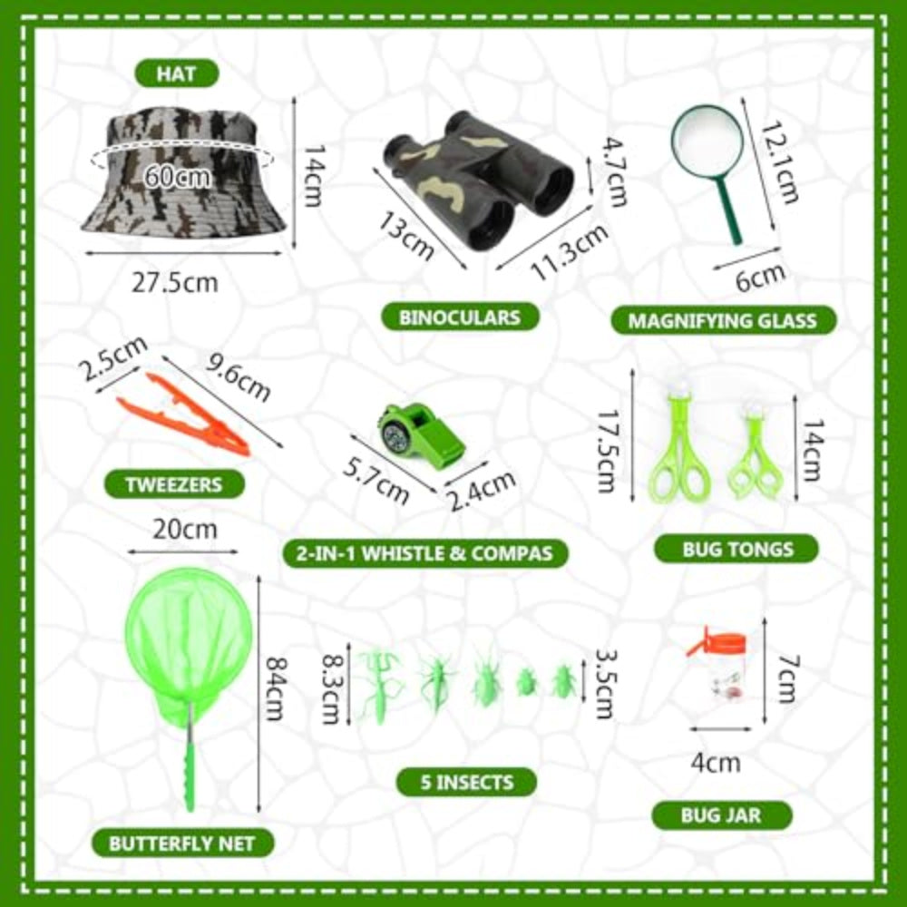 13-Piece Outdoor Nature Exploration Kit with Landing Net