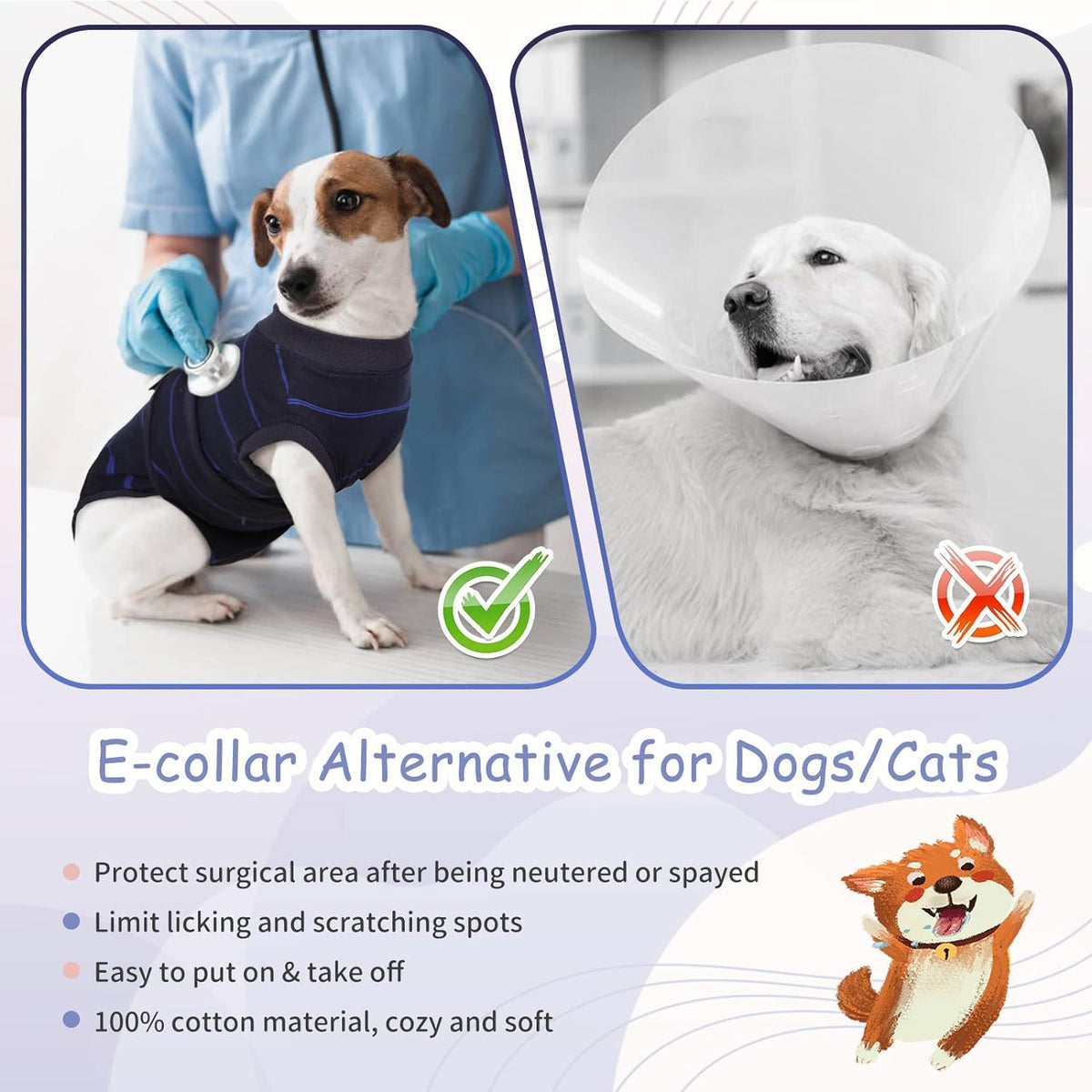Vêtements de réadaptation pour chiens