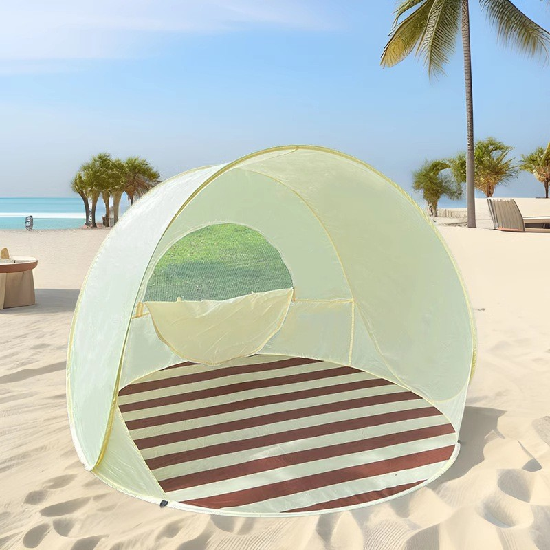 Tente de plage Camping en plein air Protection solaire Tente pliante simple Tente ouverte rapide pour les intérieurs