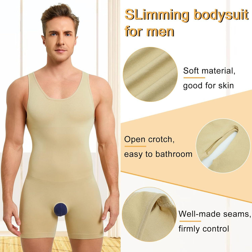 Corsets en forme de corps pour hommes Crotch Hollow-out Cinched Belly Contract Inner Wear Base Bod