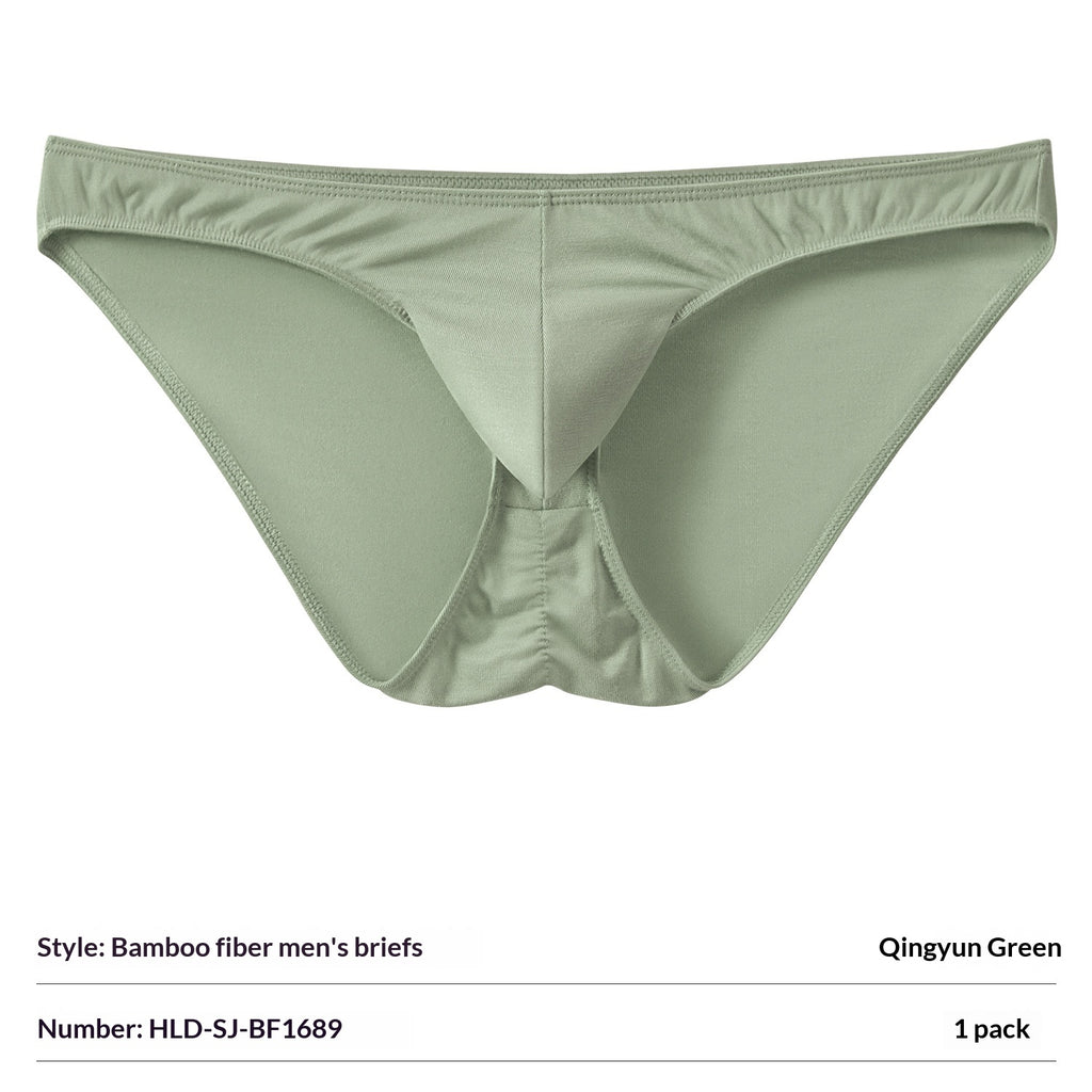 Bamboo Fiber Mens slips with Elephant-Trunk Pouch