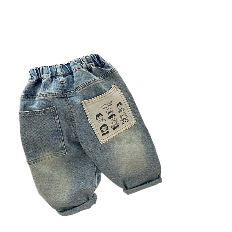 Mode Personnalisé Jeans occasionnels pour enfants Impression