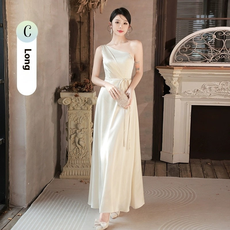 Luxury Champagne Niche Summer Dress