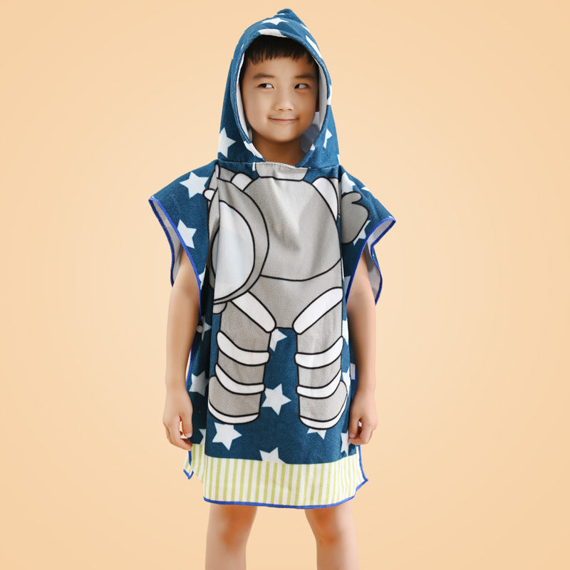 Serviette de plage absorbante pour enfants Dinosaur Bathrobe