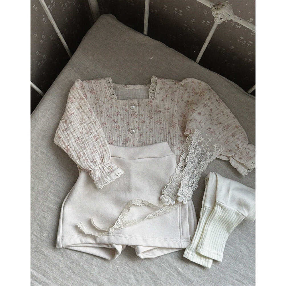 Automne Filles Col carré Veste Cardigan