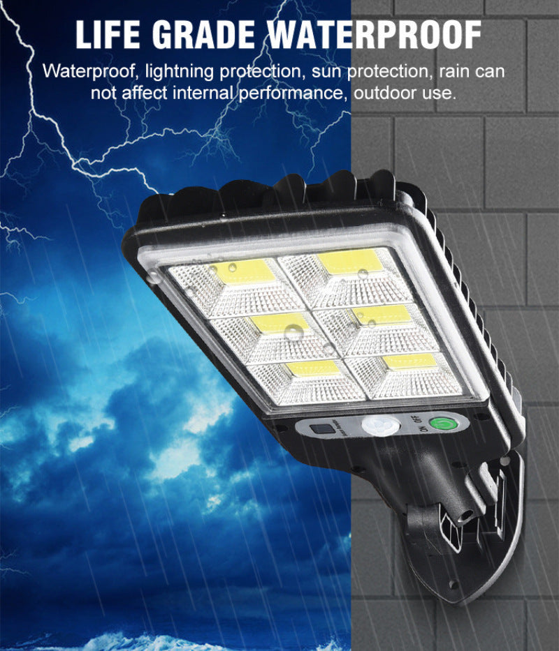 Extérieur LED Solar-Powered Motion Sensor Courtyard Wall Light