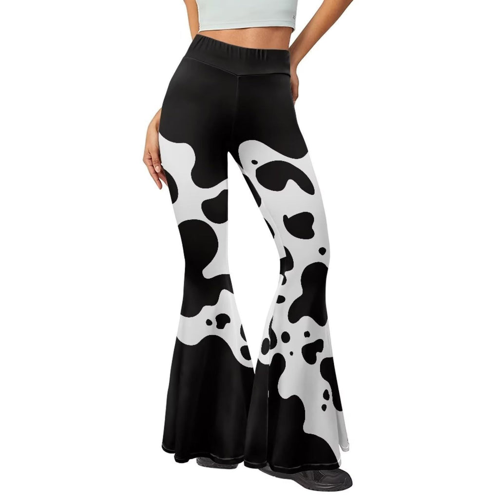 Leopard-print Hip-lifting Tight Leggings Pantalons à jambe droite