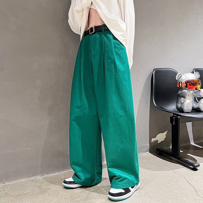 Pantalons de coton lavés simples japonais pour hommes