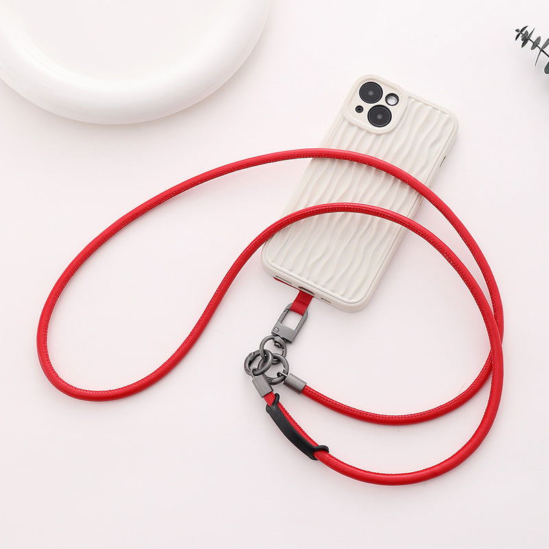 Leather Mobile Phone Lanyard Crossbody Anti-lost Back Halter Strong Durable Strap Rope