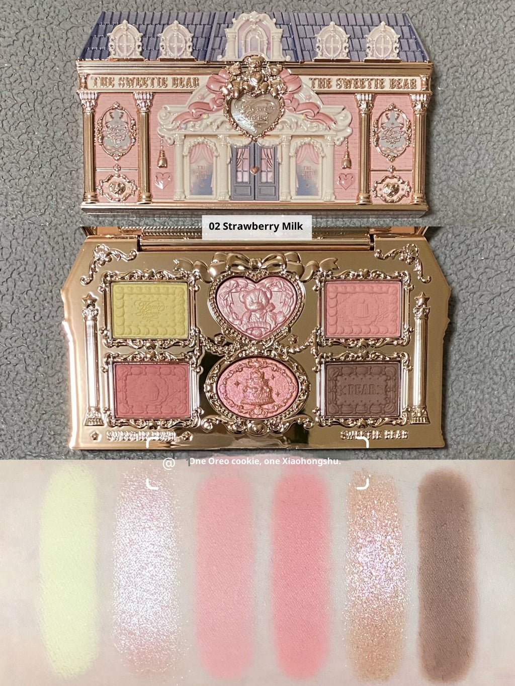 Sweetheart Bear Eyeshadow Palette Matte Shimmer Facile à utiliser