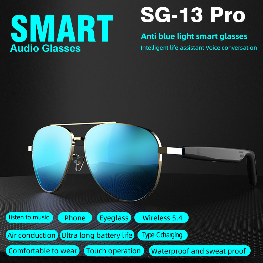 Smart Glass Smart Eyewear Étape dans le monde Verres résistants aux UV haute définition HIFI S