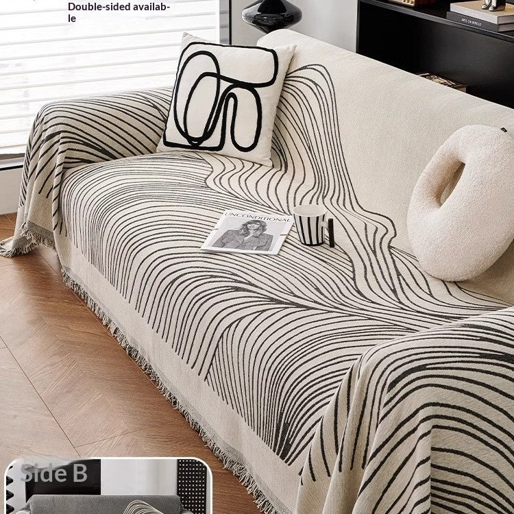 Couverture de canapé anti-chat avec lignes épuréesuniversal pour toutes les saisons comprend un canapé Cush