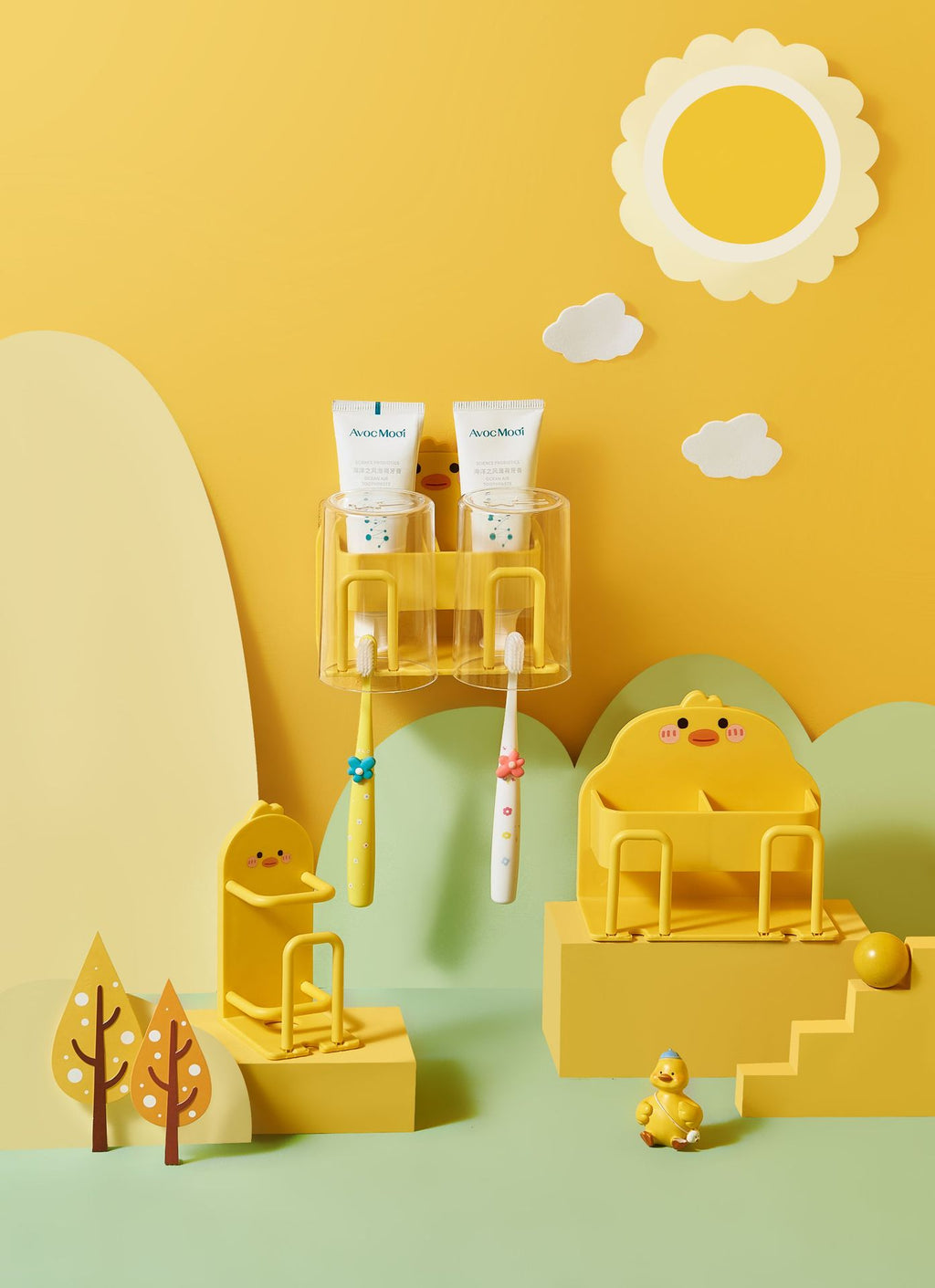 Distributeur automatique de dentifrice mural pour ménage