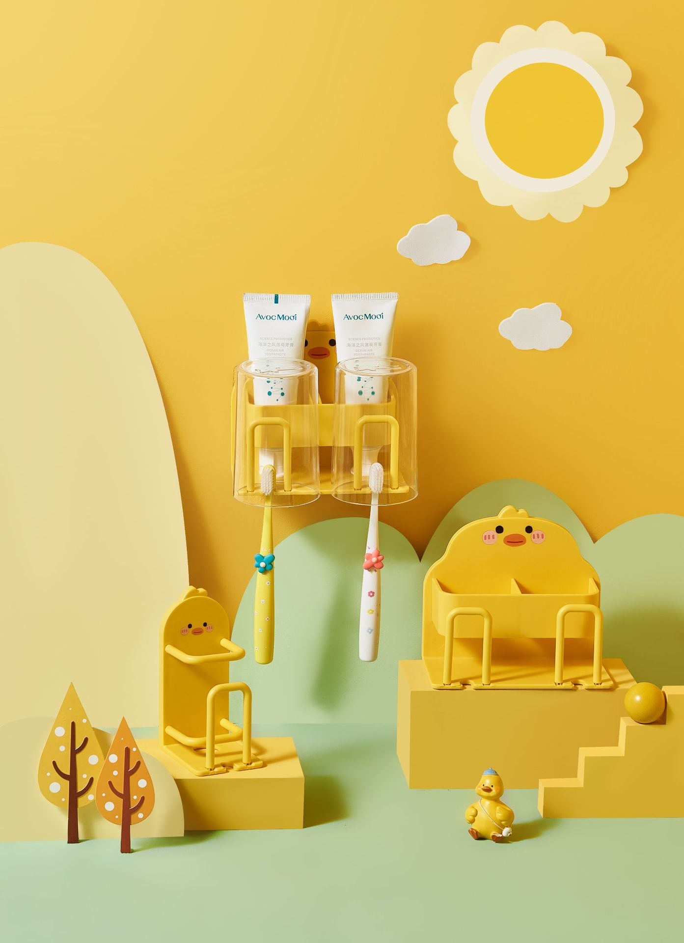 Distributeur automatique de dentifrice mural pour ménage