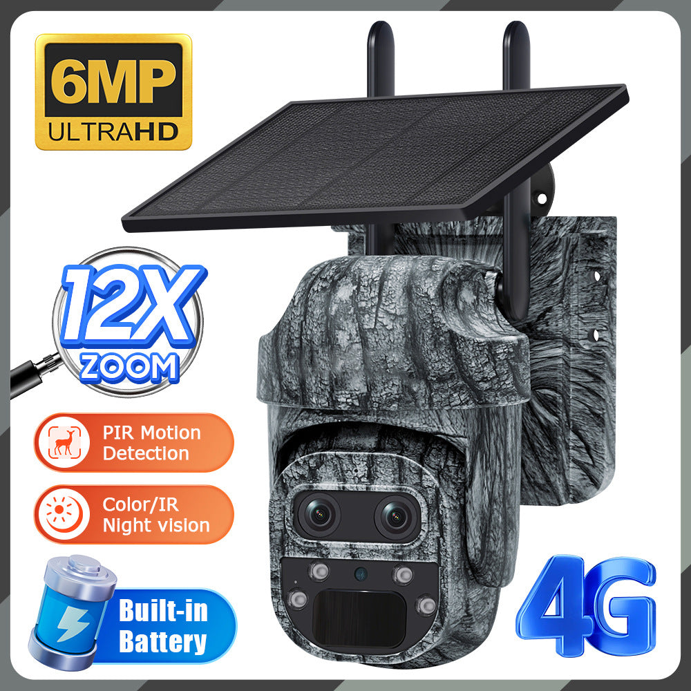 6 millions de caméras de vision de nuit HD faible consommation d'énergie 4G Camouflage solaire
