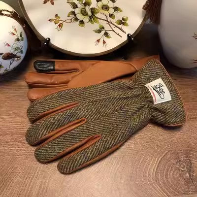 Protection contre le froid dans les gants en cuir tweed