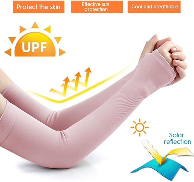 Unisex Cooling Ice Silk Sun Sleeves - Protection UV Bras mince Gardes pour le cyclisme extérieur