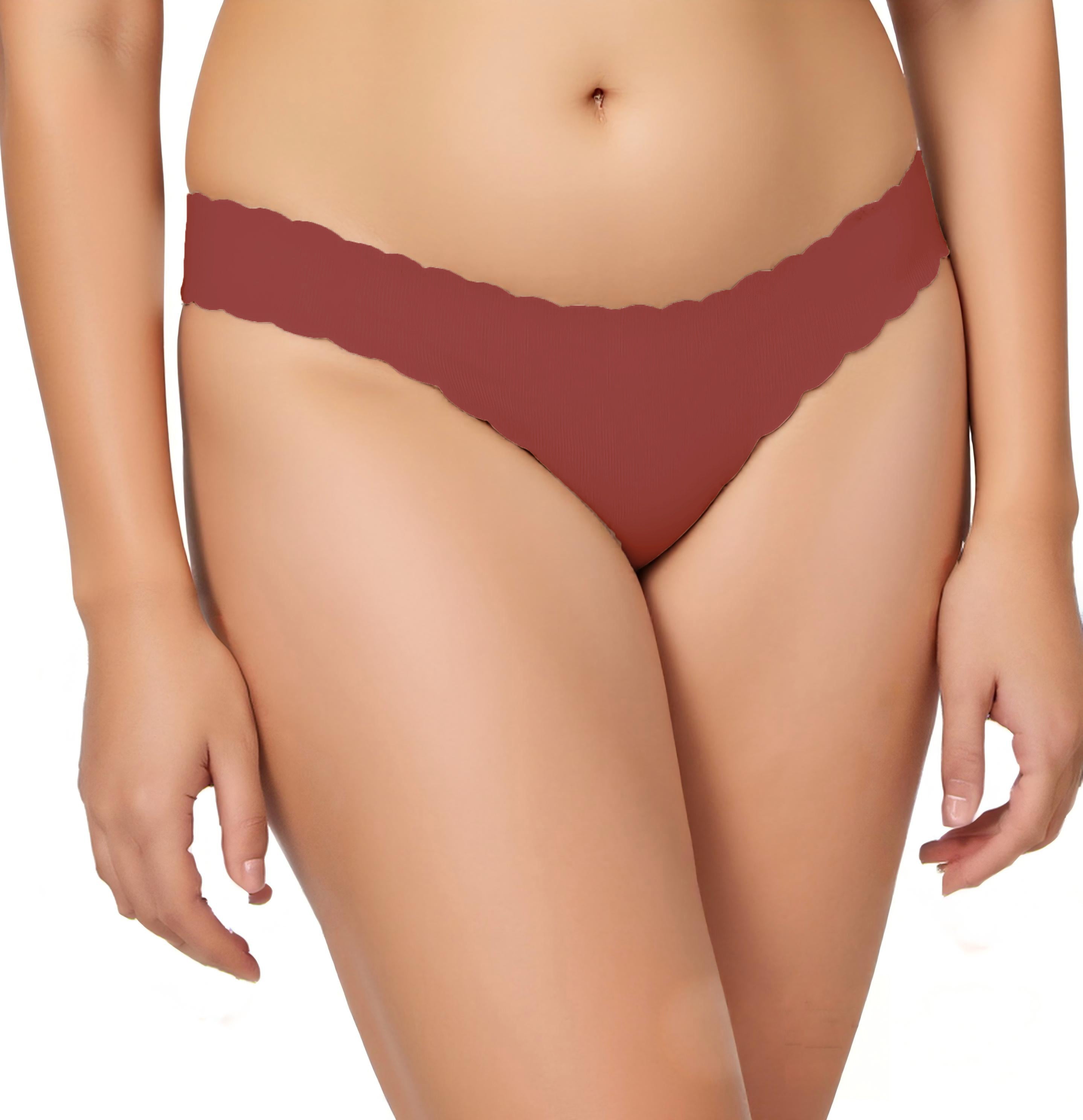 Thong à basse taille sans couture Wavy Lace