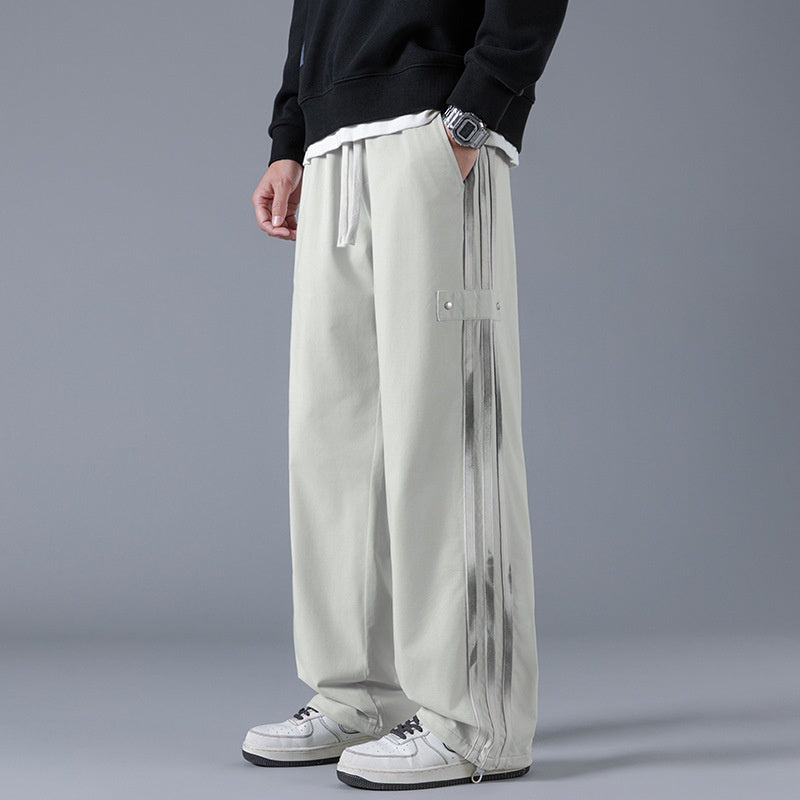 Sweatpants à trois rayures pour hommes Spring American High-Street Style Joggers