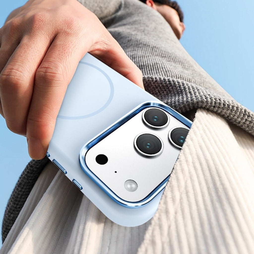 Métal Grand trou magnétique peau sentir tout-inclus Case téléphone