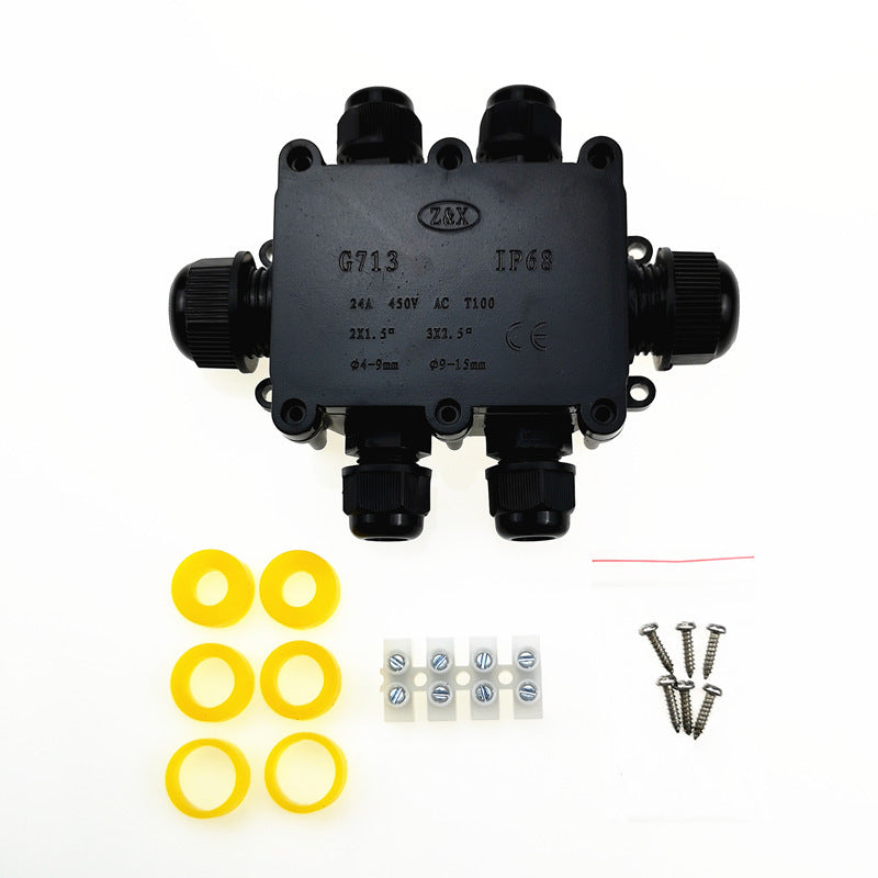 IP68 Waterproof Câble extérieur à six voies One in five Out Fontaine Light Junction Box