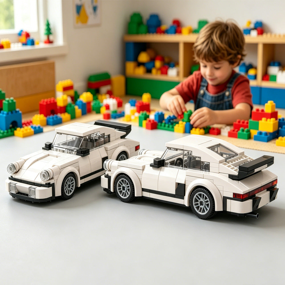 196-Piece Retro Sports Car Building Blocks
