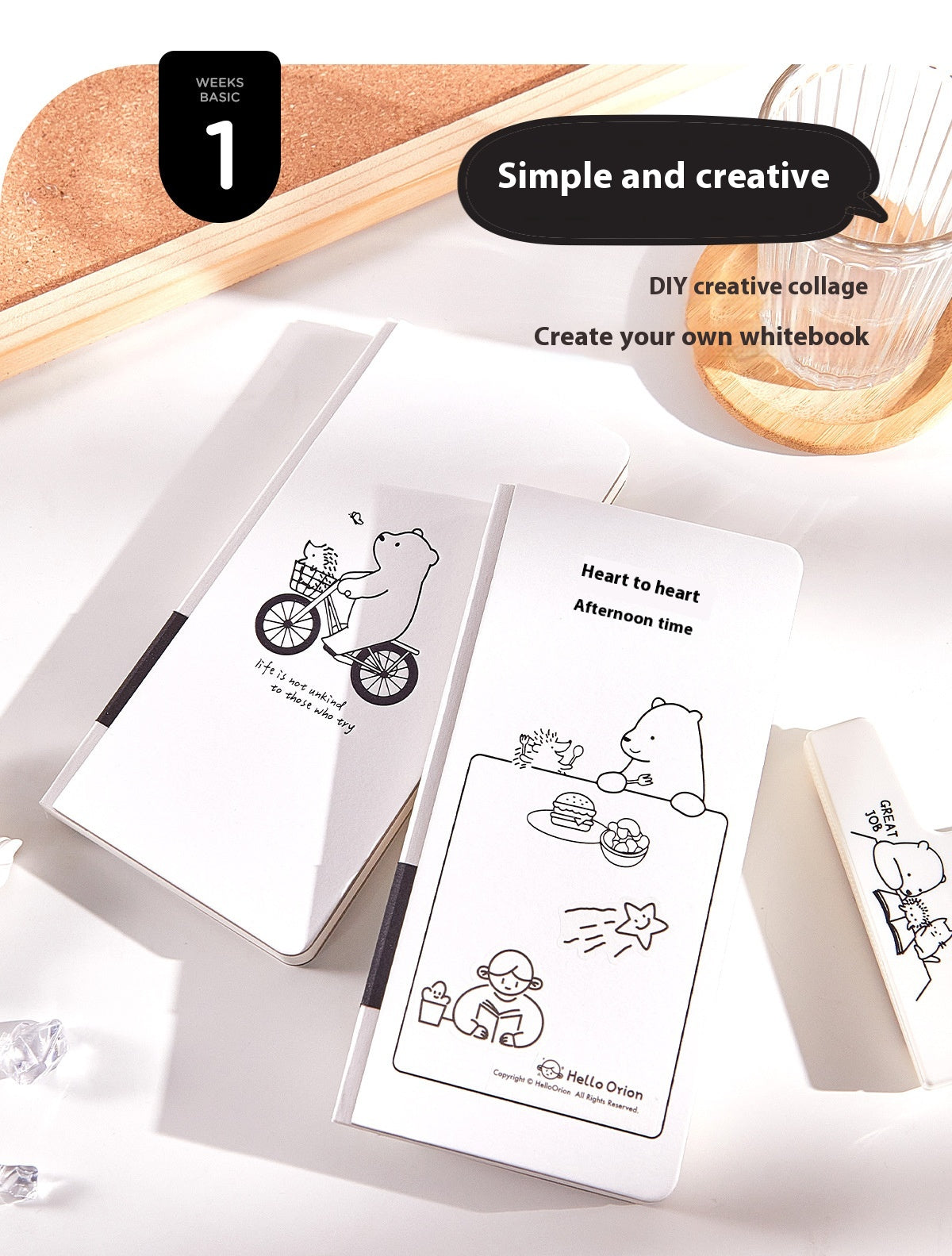 Livre Petit Livre blanc Simple Style Plaid Journal Livre Notebook pour enfants