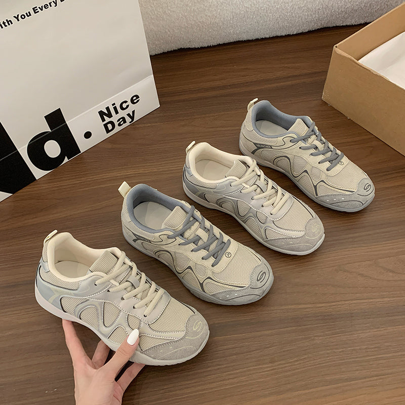 Summer Vintage Soft Sole Allemand Trainers Femmes Mesh Respirant Casual Sports Shoes Round T