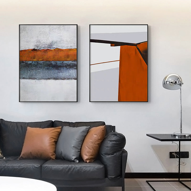 Scandinave Résumé Gray Wall Art Affiche d'image moderne