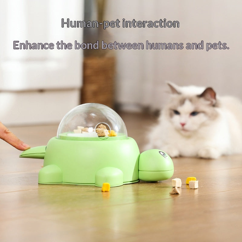 Distributeur de nourriture pour animaux de compagnie Puzzle-style Little Turtle Press-and-feed Feeder
