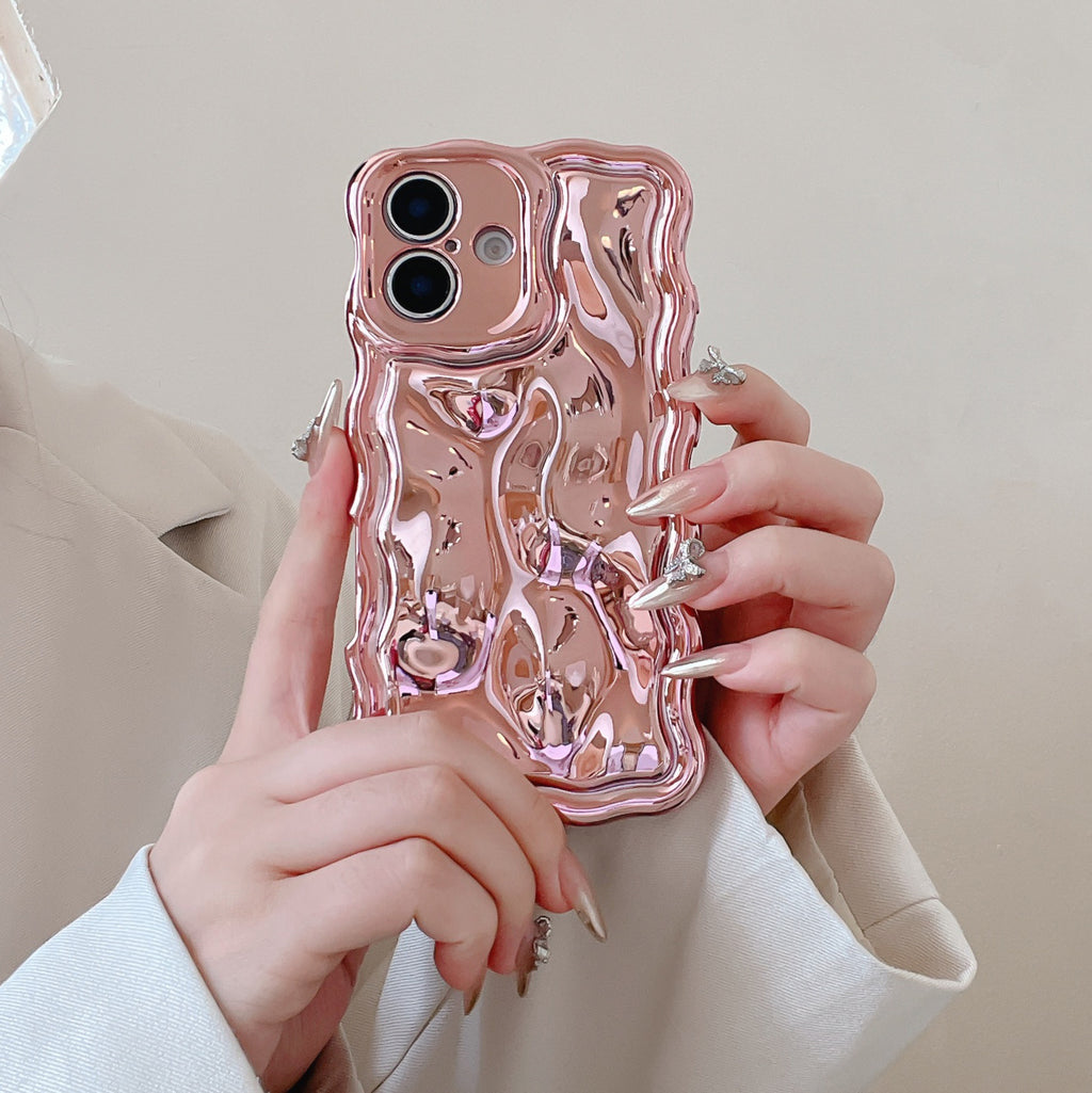 Ins Niche Water Ripple pour 17pro Max Phone Case