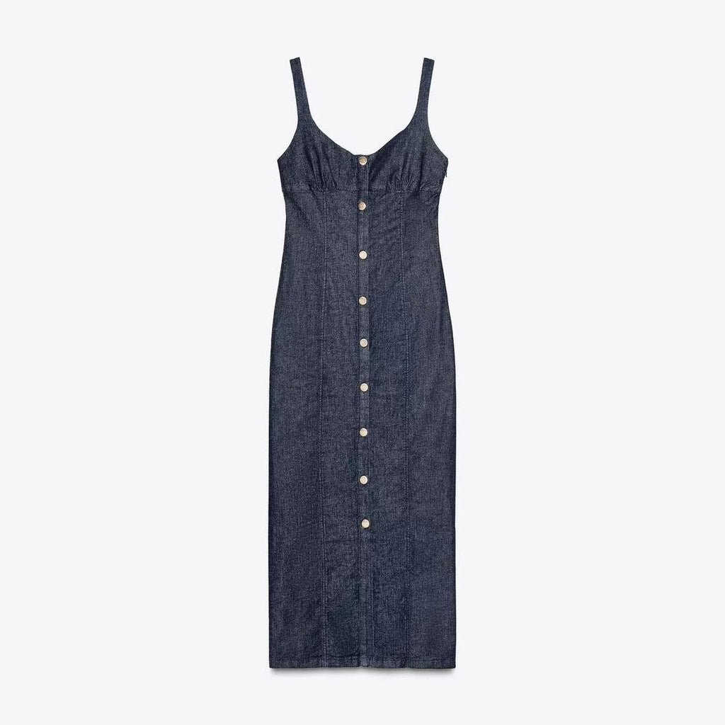 Robe longue en denim de style Summer de dame