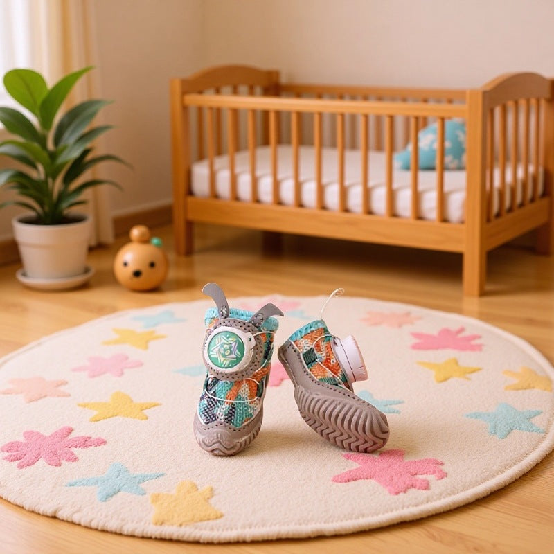 Chaussures pour animaux de compagnie, tissu Mesh, bouton rotatif, petits chiens