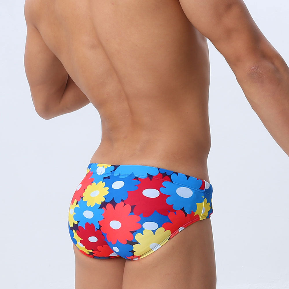 Slips de natation couleur fleur