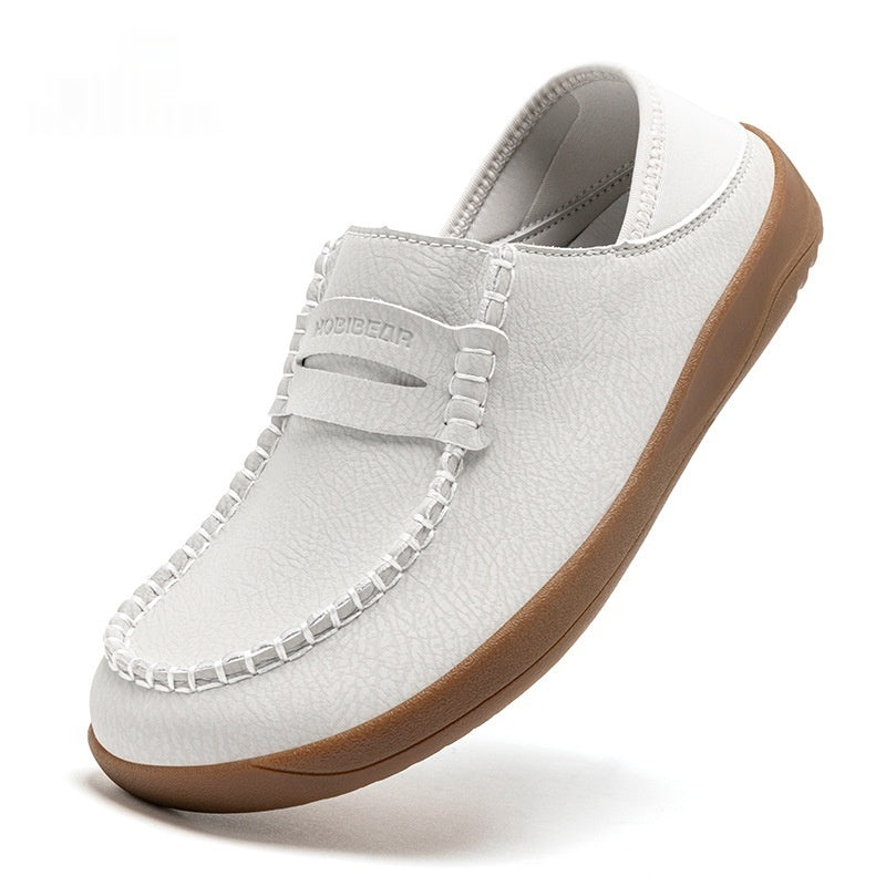 Hommes Minimaliste Versatile Léger Souple et Non-dérapant Chaussures Casual en cuir
