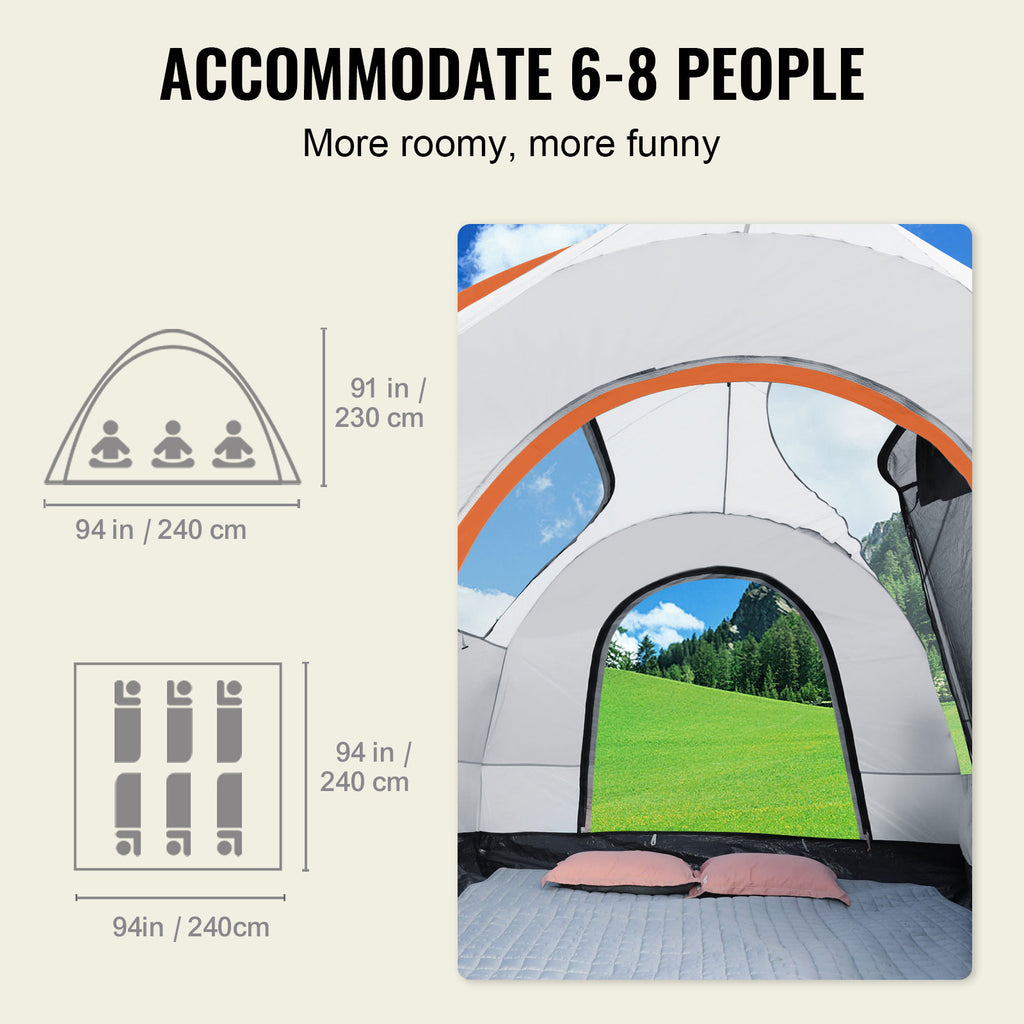 Tente de camping SUV 8'x8'