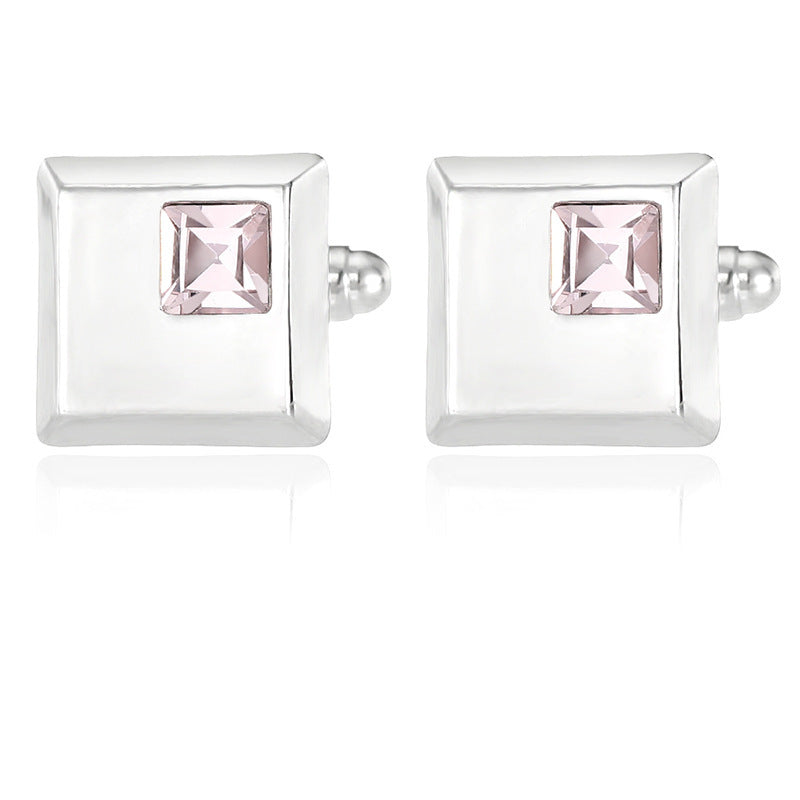 Alliage Spot Drill Mode Men's Square Cufflinks