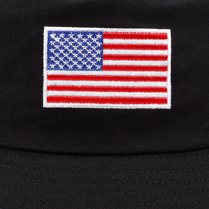 Stars and Stripes Brodé Fisherman Chapeau de seau résistant au soleil